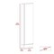 Tuhome Leto Xl Shoe Rack, Mirror, Five Interior Shelves, Single Door Cabinet, Black ZLW6728 - alternate 3